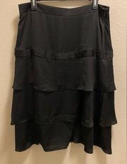 Bella Ella Boutique Black Tiered Skirt