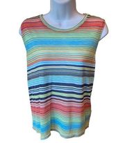 Michael Stars Top Women's Multicolored Striped Tank Top One Size Fits All EUC