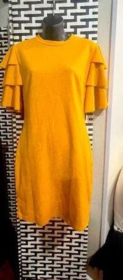 Yellow puff sleeves