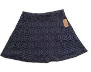 Cape Juby Skirt Skater Navy Blue Lace Crochet Mini Skirt Size Medium NEW