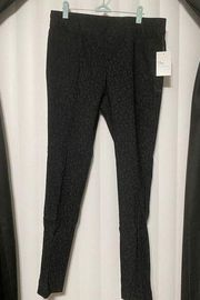 Croft & barrow millennium Tummy control pull on Black Leopard pants -Womans