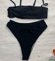 🥨 black aurelle swim set, size med