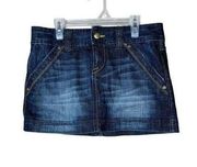 Vintage Y2K Express Women’s Embellished Jean Mini Skirt Size 2