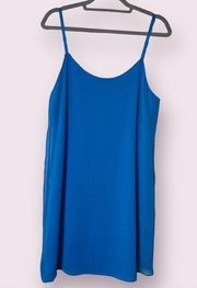 Alice + Olivia Blue Spaghetti Strap Dress