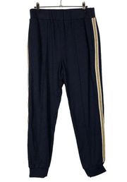 Trina Turk Navy Blue Side Stripe Jogger Pant M