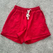 Zenana Women's M High Waist Casual Shorts Bright Red Comfy Lounge Everyday Basic