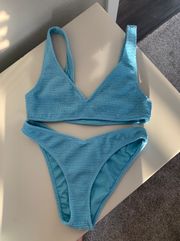 Scrunchy Textured Swim Bikini Top