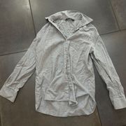 ZARA Grey Linen Button Up