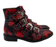 Studded Rose Ankle Booties - 39 - RARE/HTF
