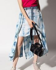 Diesel Blue & White Layered Skirt