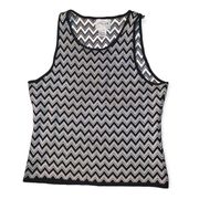 Oscar de la rents Chevron silk tank