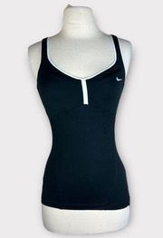 Nike  | Dri-Fit Athleisure Staple Black/White Active Tank | XS