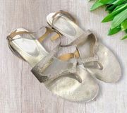 Ivanka Trump Silver Sandals 9.5 M