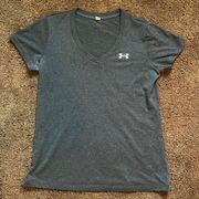 Under armour grey vneck athletic tee, size m