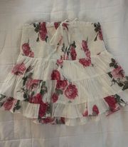 Loveshack Fancy Mini Floral Skirt