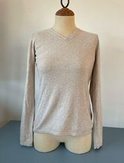 J.McLaughlin womens tan v neck sweater size S