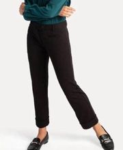Betabrand Crop Lite Yoga Dress Pants Black W1438-BK Size Large