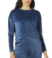 BEYOND YOGA Celestial Blue Brushed Up Pullover Fleece Long Sleeve Women's Medium