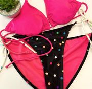 Op Pink Polka Dot Bikini