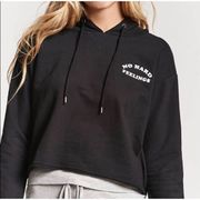 Forever 21  Black Cropped "No Hard Feelings" Hoodie