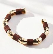 Anthropologie leather wrapped cuff Bracelet