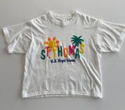 Vintage St Thomas US Virgin Islands Short Sleeve Crew Cropped T Shirt