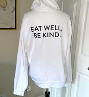 The Comfy Super Soft and White Nashville “Eat Well, Be Kind” Hoodie