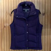 Women’s size small  reaction puffer vest deep purple like new