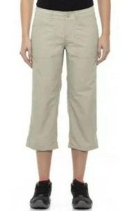 The North Face Size 4 Horizen Capri Pant Dune Beige Nylon Straight Leg Women’s