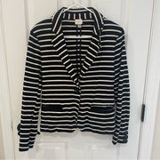 A New Day Black Stripes Button Detail Soft Blazer Women’s Size S