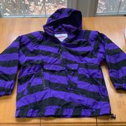OBERMEYER Women's Purple Black Stripe Popover Ski Coat,  Size S