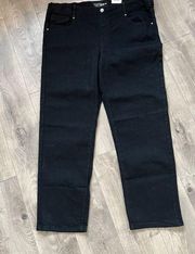 Time & Tru Mid Rise Straight Black Jeans Size XL (16-18) New