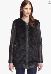 Sam Edelman Charlie Faux Fur/Leather Coat