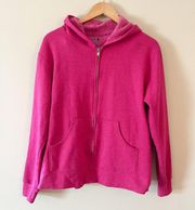 Pink Full Zip Hooded Jacket Size Large