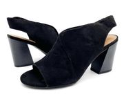 NEW Metaphor Womens 7.5 Stala Sling-Back Block Heel Dress Shoe Open Toe Black