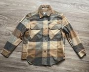 C by One Plaid Flannel Shacket Shirt Jacket