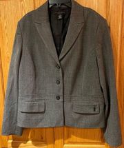 Apostrophe Women’s Three Button Stretch Grey Classic Career Blazer Size 18