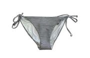 H&M Navy White Striped Bikini Swim Bottoms Size 8 NEW New with tags