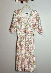 1. State floral kimono wrap dress