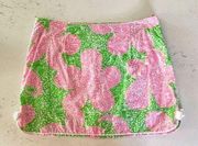 Lilly Pulitzer Strawberry Limeade Cheat Ya Cosette Bows Skort Size 6