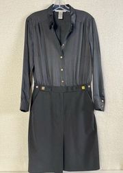 Diane Von Furstenberg Chic Black Dress Size 8