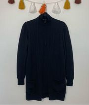 Akris Punto Wool Mock Neck Black Tunic Sweater Size 6