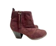 Old Navy burgundy faux leather bootie Sz 9 womens