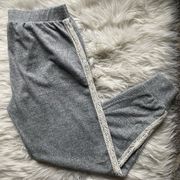 Lace trim jogger sweatpants