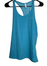 Under Armour Womens Racer Back Tank Top Blue Size Large NEW