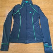 HOLLISTER Active Recharge Full-Zip Jacket, front thumb holes, neon, Size S