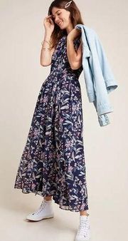 Gal Meets Glam Siena Floral Maxi Dress with Pockets Size 6 Petite
