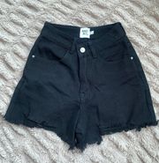 Black Jean Shorts