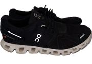 On Cloud 5 Women's Running Shoes Black/White Breathable Mesh Size 9.5 Sneakers