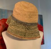 Stetson Floppy Straw Sun Hat•Crochet Boho Hemp Fedora•Packable Travel M Medium